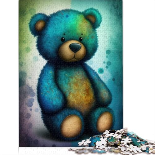 1000 teilige Puzzles im Teddybär Stil für Erwachsene und Holzpuzzles Familienunterhaltungsspielzeug 1000 Stück (75 x 50 cm) von BIZOCA