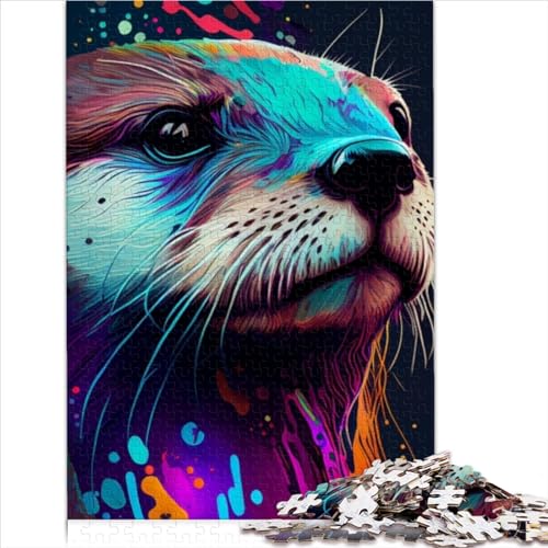 1000 teiliges Puzzle für Teenager Holzpuzzle in Otter Farbe für Erwachsene und Denkspiel 1000 Teile (75 x 50 cm) von BIZOCA