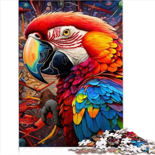 1000teiliges Puzzle für Erwachsene Tiere Vögel Papageien kreative Holzpuzzles für Erwachsene und Jugendliche Lernpuzzle 1000 Teile (75 x 50 cm) von BIZOCA