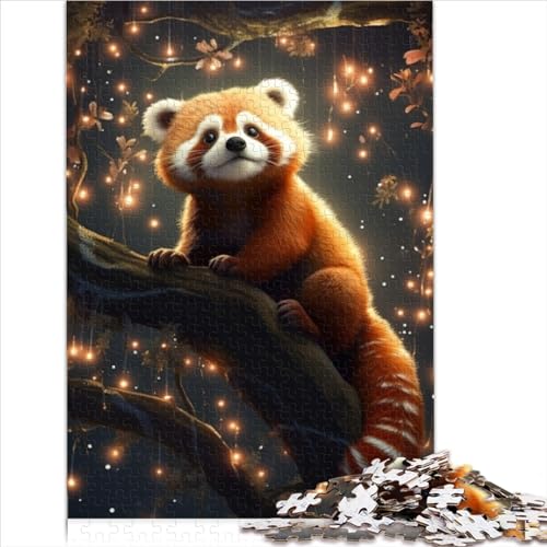 300 Teile Puzzle für Erwachsene 300 Teile Galaxy Red Panda Puzzles für Jugendliche Holzbrettpuzzles Spielzeug Intellektuelles Spiel 300 Teile (40 x 28 cm) von BIZOCA