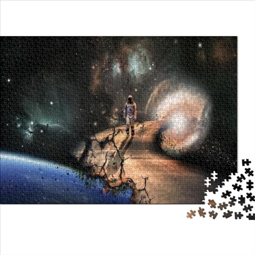 300 teiliges Puzzle für Erwachsene Astronauten Puzzle für Erwachsene Holzpuzzle Lern und Lernspielzeug 300 Teile (40 x 28 cm) von BIZOCA
