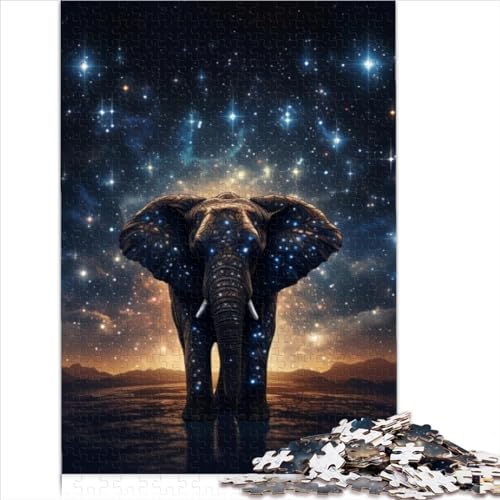 300teiliges Puzzle für Erwachsene 300 Teile Galaxien Elefanten Puzzles für Jugendliche HolzbrettPuzzles Spielzeug Denkspiel 300 Teile (40 x 28 cm) von BIZOCA