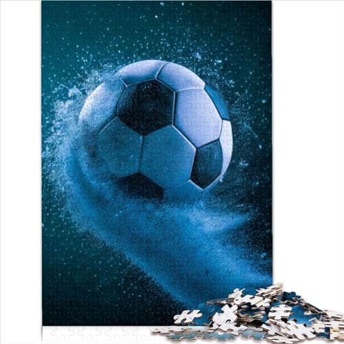 500 Teile Puzzles für Erwachsene Fußball Fußball Sandsturm Puzzles für Erwachsene Holzpuzzles Erwachsene und 500 Teile (52 x 38 cm) von BIZOCA