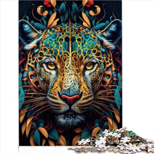 Holzpuzzle „Der schlaue Jaguar“ für Erwachsene 1000 Teile interessantes Spielzeug personalisiertes Puzzle Lernspielzeug 300 Stück (40 x 28 cm) von BIZOCA