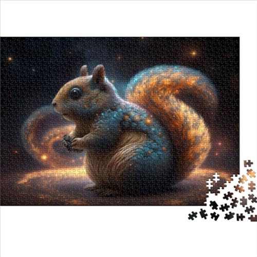 Puzzle für 1000 Teile Puzzle Tier Eichhörnchen Holzpuzzle für Erwachsene und ab 12 Jahren Lernspiele 1000 Teile (75 x 50 cm) von BIZOCA