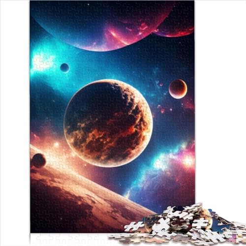 Puzzle für Erwachsene 1000 Teile Familienbildung Lernspiele Planet in der Galaxie Heimkunst Dekoration 1000 Teile (75 x 50 cm) von BIZOCA