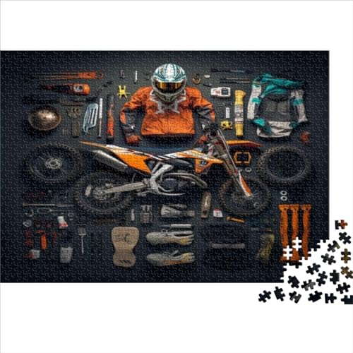 Puzzle für Erwachsene 1000 Teile Motorräder Puzzle für Erwachsene Holzpuzzle Puzzle für Erwachsene Geschenke 1000 Teile (75 x 50 cm) von BIZOCA