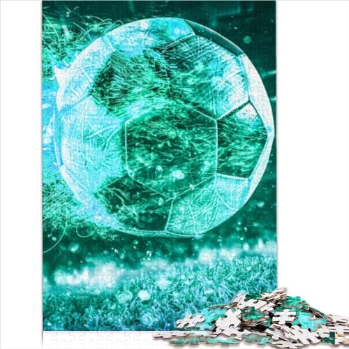 Puzzles für Erwachsene 1000 leuchtende Fußball Puzzles für Erwachsene Holzpuzzles Spaß bei Aktivitäten zu Hause Geburtstagsgeschenk Reisegeschenke 1000 Stück (75 x 50 cm) von BIZOCA