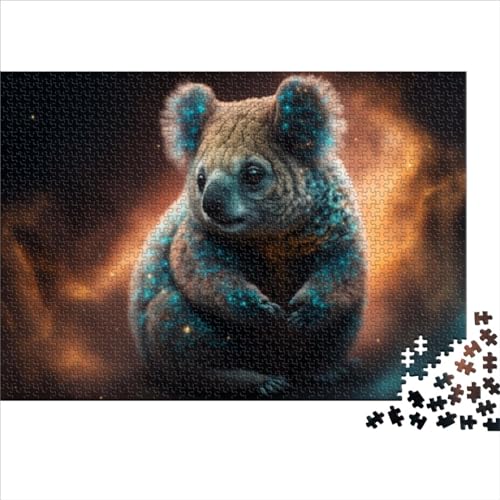 für Erwachsene 1000 Teile Puzzle Tier Koala12 Puzzle für Holzpuzzles Tolles Geschenk für Erwachsene 1000 Teile (75x50cm) von BIZOCA