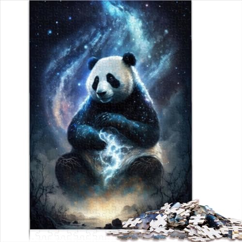 für Erwachsene 300 teiliges Puzzle im Panda Kunststil Geschenk Holzpuzzle Lernspiel Herausforderungsspielzeug 300 Stück (40 x 28 cm) von BIZOCA