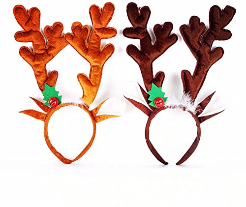 BJ-SHOP Rentier Geweih,Stirnband Weihnachten 2er Pack Cosplay Haarband Party Requisiten Stirnbänder BJ-SHOP Rentier Geweih,Stirnband Weihnachten 2er Pack Cosplay Haarband Party Requisiten Stirnbänder von BJ-SHOP