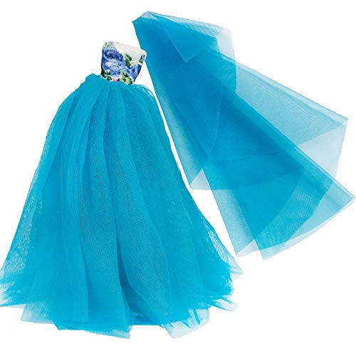 BJDBUS Blue Clothes Brautkleid mit Schleier für 29,2 cm große Mädchenpuppe BJDBUS Blue Clothes Brautkleid mit Schleier für 29,2 cm große Mädchenpuppe von BJDBUS