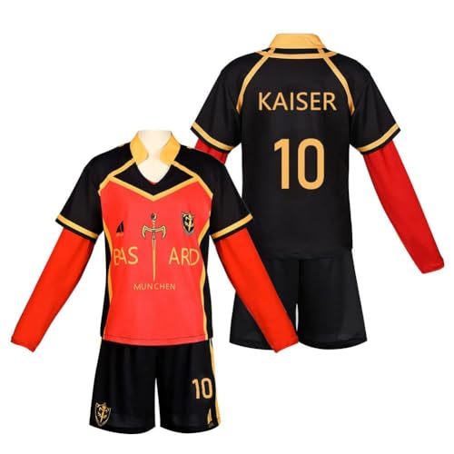 BJMAND Japanisches Anime Blue Lock Cosplay Kostüm Outfit Deutschland Team Schwarz Rot Fußball Trikot Sportbekleidung Uniform Trainingsanzug Trainingsanzüge für Teenager Erwachsene, Nr. 10, M BJMAND Japanisches Anime Blue Lock Cosplay Kostüm Outfit Deutschland Team Schwarz Rot Fußball Trikot Sportbekleidung Uniform Trainingsanzug Trainingsanzüge für Teenager Erwachsene, Nr. 10, M von BJMAND