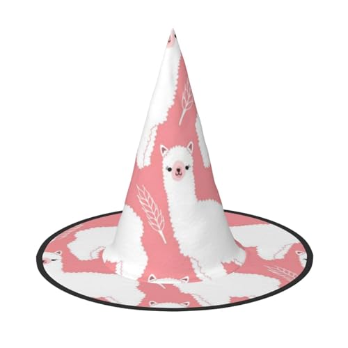BJNGHKLN Alpaka-Lama-Druck, Halloween-Hexenhut für Damen, Partyhut für Halloween, Feste, Cosplay, Kostüm, Ensemble BJNGHKLN Alpaka-Lama-Druck, Halloween-Hexenhut für Damen, Partyhut für Halloween, Feste, Cosplay, Kostüm, Ensemble von BJNGHKLN