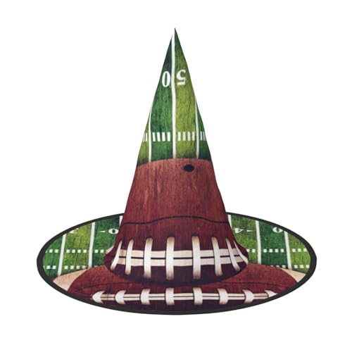BJNGHKLN American Football Feld- und Ball-Druck, Halloween-Hexenhut für Damen, Partyhut für Halloween, Feste, Cosplay, Kostüm, Ensemble BJNGHKLN American Football Feld- und Ball-Druck, Halloween-Hexenhut für Damen, Partyhut für Halloween, Feste, Cosplay, Kostüm, Ensemble von BJNGHKLN