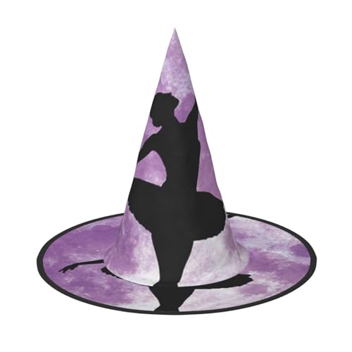 BJNGHKLN Ballerina Tanzdruck Halloween Hexenhut für Frauen Party Hut für Halloween Festlichkeiten Cosplay Kostüm Ensemble BJNGHKLN Ballerina Tanzdruck Halloween Hexenhut für Frauen Party Hut für Halloween Festlichkeiten Cosplay Kostüm Ensemble von BJNGHKLN