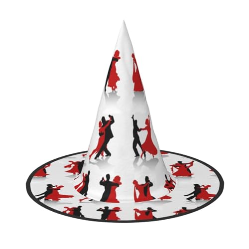 BJNGHKLN Ballsaal Tanzdruck Halloween Hexenhut für Frauen Party Hut für Halloween Festlichkeiten Cosplay Kostüm Ensemble BJNGHKLN Ballsaal Tanzdruck Halloween Hexenhut für Frauen Party Hut für Halloween Festlichkeiten Cosplay Kostüm Ensemble von BJNGHKLN