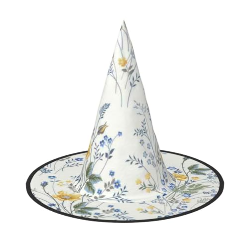 BJNGHKLN Blaue Blume Blumenmuster Rosen Druck Halloween Hexenhut für Frauen Party Hut für Halloween Festlichkeiten Cosplay Kostüm Ensemble BJNGHKLN Blaue Blume Blumenmuster Rosen Druck Halloween Hexenhut für Frauen Party Hut für Halloween Festlichkeiten Cosplay Kostüm Ensemble von BJNGHKLN