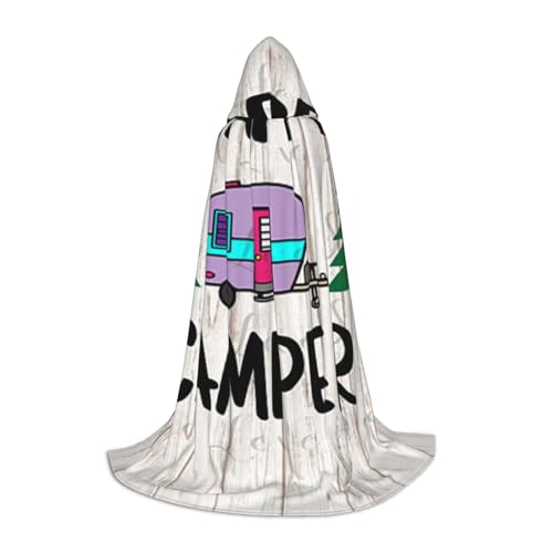 BJNGHKLN Halloween Bodenlanger Kapuzenumhang Happy Camper Print langer Kapuzenumhang für Teenager BJNGHKLN Halloween Bodenlanger Kapuzenumhang Happy Camper Print langer Kapuzenumhang für Teenager von BJNGHKLN
