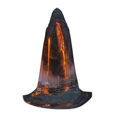 BJNGHKLN Halloween Bodenlanger Kapuzenumhang Kilauea Vulkandruck, langer Kapuzenumhang für Teenager BJNGHKLN Halloween Bodenlanger Kapuzenumhang Kilauea Vulkandruck, langer Kapuzenumhang für Teenager von BJNGHKLN