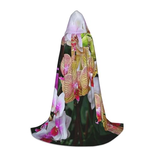 BJNGHKLN Halloween Bodenlanger Kapuzenumhang Orchideen-Druck, langer Kapuzenumhang für Teenager BJNGHKLN Halloween Bodenlanger Kapuzenumhang Orchideen-Druck, langer Kapuzenumhang für Teenager von BJNGHKLN