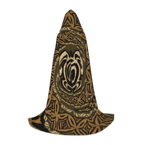 BJNGHKLN Halloween Bodenlanger Kapuzenumhang hawaiianischer Tapa-Honu-Schildkröten-Druck, langer Kapuzenumhang für Teenager BJNGHKLN Halloween Bodenlanger Kapuzenumhang hawaiianischer Tapa-Honu-Schildkröten-Druck, langer Kapuzenumhang für Teenager von BJNGHKLN
