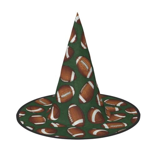 BJNGHKLN Halloween-Hexenhut für Damen, Fußball-Motiv, grüner Druck, Partyhut für Halloween, Feste, Cosplay, Kostüm-Ensemble BJNGHKLN Halloween-Hexenhut für Damen, Fußball-Motiv, grüner Druck, Partyhut für Halloween, Feste, Cosplay, Kostüm-Ensemble von BJNGHKLN