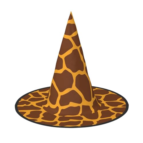 BJNGHKLN Halloween-Hexenhut für Damen, Giraffen-Druck, Partyhut für Halloween, Feste, Cosplay, Kostüm-Ensemble BJNGHKLN Halloween-Hexenhut für Damen, Giraffen-Druck, Partyhut für Halloween, Feste, Cosplay, Kostüm-Ensemble von BJNGHKLN