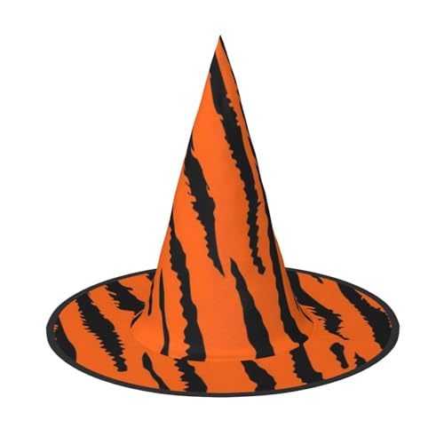 BJNGHKLN Halloween-Hexenhut für Damen, Leopardenmuster, Orange, Partyhut für Halloween, Feste, Cosplay, Kostüm-Ensemble BJNGHKLN Halloween-Hexenhut für Damen, Leopardenmuster, Orange, Partyhut für Halloween, Feste, Cosplay, Kostüm-Ensemble von BJNGHKLN