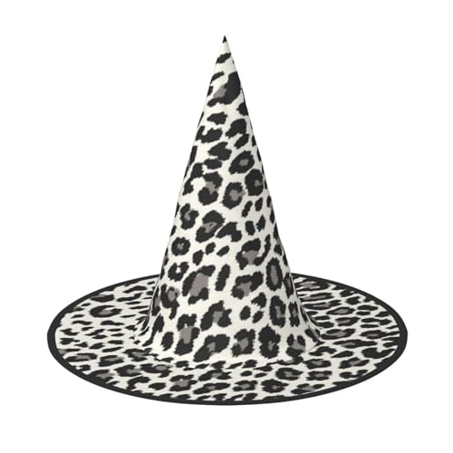 BJNGHKLN Halloween-Hexenhut für Damen, Leopardenmuster, Partyhut für Halloween, Feste, Cosplay, Kostüm-Ensemble BJNGHKLN Halloween-Hexenhut für Damen, Leopardenmuster, Partyhut für Halloween, Feste, Cosplay, Kostüm-Ensemble von BJNGHKLN