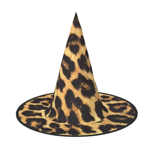 BJNGHKLN Halloween-Hexenhut für Damen, Leopardenmuster, Partyhut für Halloween, Feste, Cosplay, Kostüm-Ensemble BJNGHKLN Halloween-Hexenhut für Damen, Leopardenmuster, Partyhut für Halloween, Feste, Cosplay, Kostüm-Ensemble von BJNGHKLN