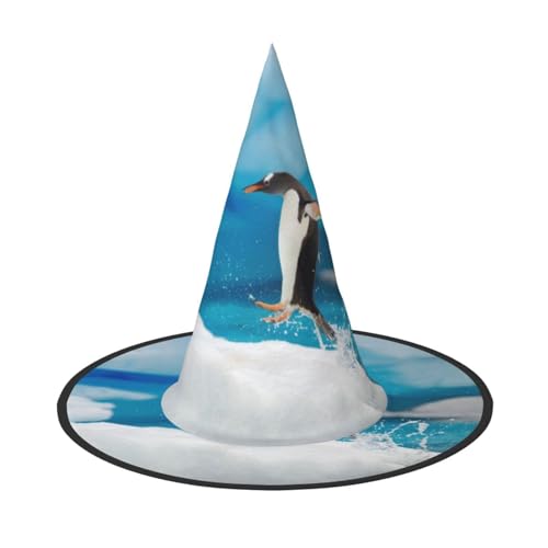 BJNGHKLN Halloween-Hexenhut für Damen, Pinguin-Druck, Partyhut für Halloween, Feste, Cosplay, Kostüm-Ensemble BJNGHKLN Halloween-Hexenhut für Damen, Pinguin-Druck, Partyhut für Halloween, Feste, Cosplay, Kostüm-Ensemble von BJNGHKLN