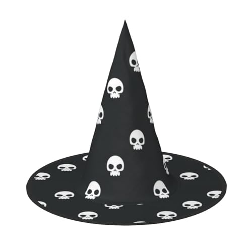 BJNGHKLN Halloween-Hexenhut für Damen, Totenkopf-Druck, Partyhut für Halloween, Feste, Cosplay, Kostüm-Ensemble BJNGHKLN Halloween-Hexenhut für Damen, Totenkopf-Druck, Partyhut für Halloween, Feste, Cosplay, Kostüm-Ensemble von BJNGHKLN
