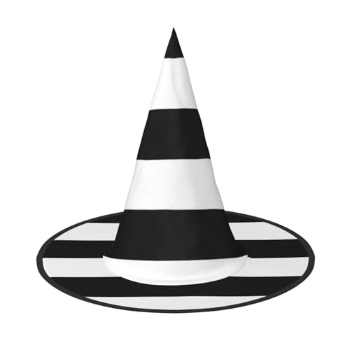 BJNGHKLN Halloween-Hexenhut für Damen, gestreift, schwarz-weiß, Partyhut für Halloween, Feste, Cosplay, Kostüm, Ensemble BJNGHKLN Halloween-Hexenhut für Damen, gestreift, schwarz-weiß, Partyhut für Halloween, Feste, Cosplay, Kostüm, Ensemble von BJNGHKLN