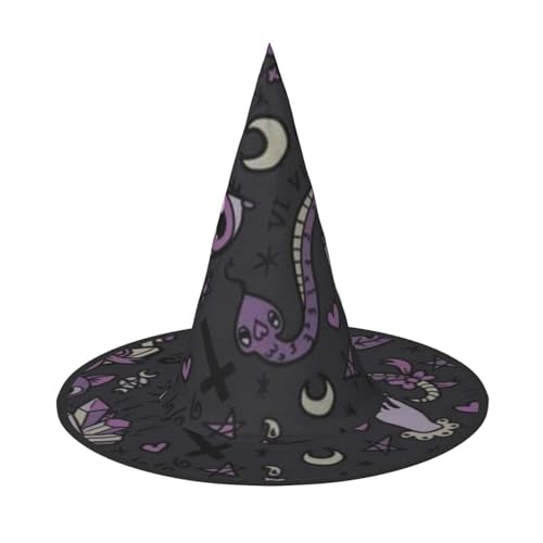 BJNGHKLN Halloween-Hexenhut für Frauen, Party-Hut für Halloween, Feste, Cosplay, Kostüm, Ensemble, Violett / Schwarz BJNGHKLN Halloween-Hexenhut für Frauen, Party-Hut für Halloween, Feste, Cosplay, Kostüm, Ensemble, Violett / Schwarz von BJNGHKLN
