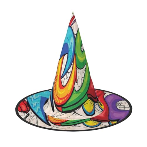 BJNGHKLN Halloween-Hexenhut im Musikstil, für Damen, Partyhut für Halloween, Feste, Cosplay, Kostüm-Ensemble BJNGHKLN Halloween-Hexenhut im Musikstil, für Damen, Partyhut für Halloween, Feste, Cosplay, Kostüm-Ensemble von BJNGHKLN