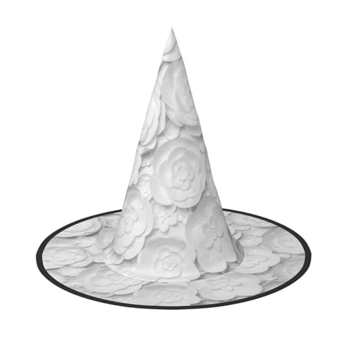 BJNGHKLN Halloween-Hexenhut mit 3D-Blumendruck, für Damen, Partyhut für Halloween, Feste, Cosplay, Kostüm, Ensemble BJNGHKLN Halloween-Hexenhut mit 3D-Blumendruck, für Damen, Partyhut für Halloween, Feste, Cosplay, Kostüm, Ensemble von BJNGHKLN