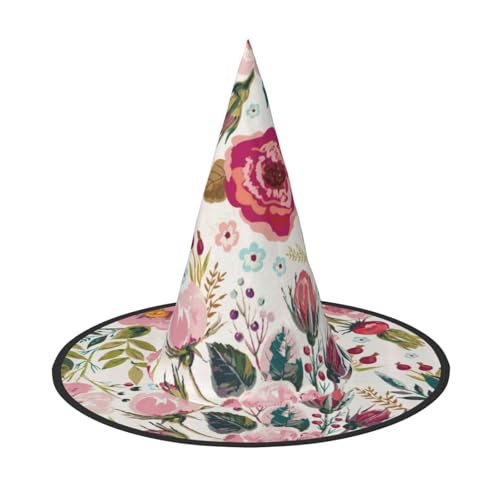 BJNGHKLN Halloween-Hexenhut mit Blumenblatt-Druck, für Damen, Partyhut für Halloween, Feste, Cosplay, Kostüm-Ensemble BJNGHKLN Halloween-Hexenhut mit Blumenblatt-Druck, für Damen, Partyhut für Halloween, Feste, Cosplay, Kostüm-Ensemble von BJNGHKLN