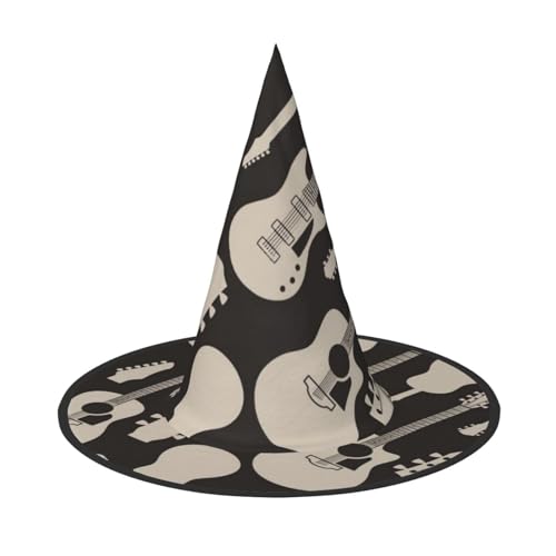 BJNGHKLN Halloween-Hexenhut mit Gitarrenmuster, für Damen, Partyhut für Halloween, Feste, Cosplay, Kostüm, Ensemble BJNGHKLN Halloween-Hexenhut mit Gitarrenmuster, für Damen, Partyhut für Halloween, Feste, Cosplay, Kostüm, Ensemble von BJNGHKLN
