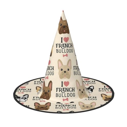 BJNGHKLN Halloween-Hexenhut mit Hundeaufdruck, für Damen, Partyhut für Halloween, Feste, Cosplay, Kostüm-Ensemble BJNGHKLN Halloween-Hexenhut mit Hundeaufdruck, für Damen, Partyhut für Halloween, Feste, Cosplay, Kostüm-Ensemble von BJNGHKLN