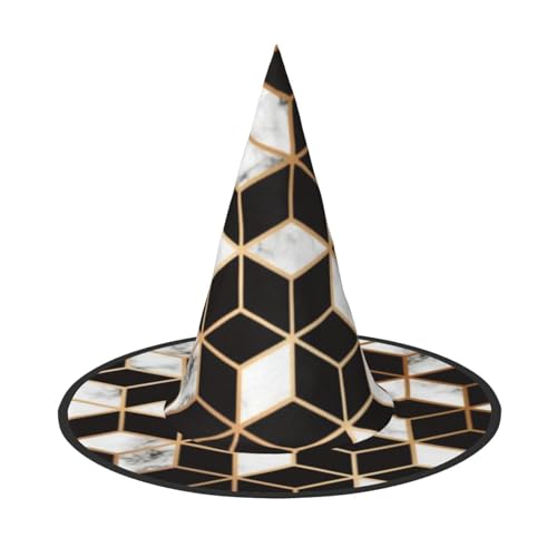 BJNGHKLN Halloween-Hexenhut mit Marmormuster, für Damen, Partyhut für Halloween, Feste, Cosplay, Kostüm-Ensemble BJNGHKLN Halloween-Hexenhut mit Marmormuster, für Damen, Partyhut für Halloween, Feste, Cosplay, Kostüm-Ensemble von BJNGHKLN