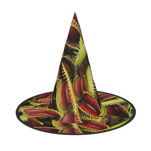 BJNGHKLN Halloween-Hexenhut mit Pflanzendruck, für Damen, Partyhut für Halloween, Feste, Cosplay, Kostüm-Ensemble BJNGHKLN Halloween-Hexenhut mit Pflanzendruck, für Damen, Partyhut für Halloween, Feste, Cosplay, Kostüm-Ensemble von BJNGHKLN
