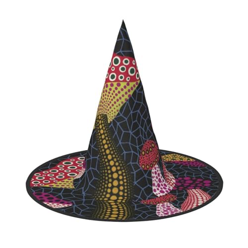 BJNGHKLN Halloween-Hexenhut mit Pilzdruck, für Damen, Partyhut für Halloween, Feste, Cosplay, Kostüm-Ensemble BJNGHKLN Halloween-Hexenhut mit Pilzdruck, für Damen, Partyhut für Halloween, Feste, Cosplay, Kostüm-Ensemble von BJNGHKLN