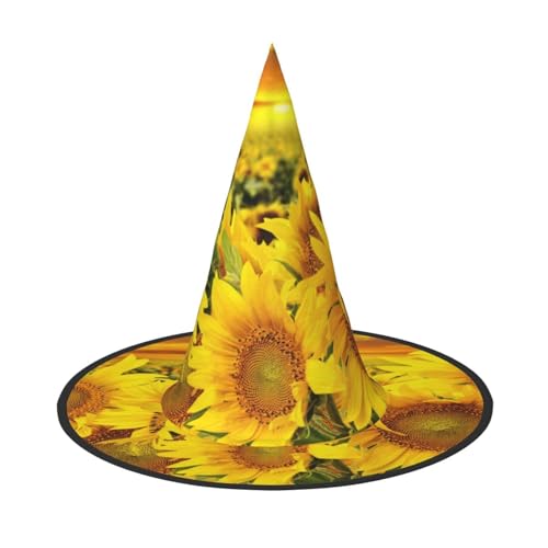 BJNGHKLN Halloween-Hexenhut mit Sonnenblumenmuster, für Damen, Partyhut für Halloween, Feste, Cosplay, Kostüm, Ensemble BJNGHKLN Halloween-Hexenhut mit Sonnenblumenmuster, für Damen, Partyhut für Halloween, Feste, Cosplay, Kostüm, Ensemble von BJNGHKLN