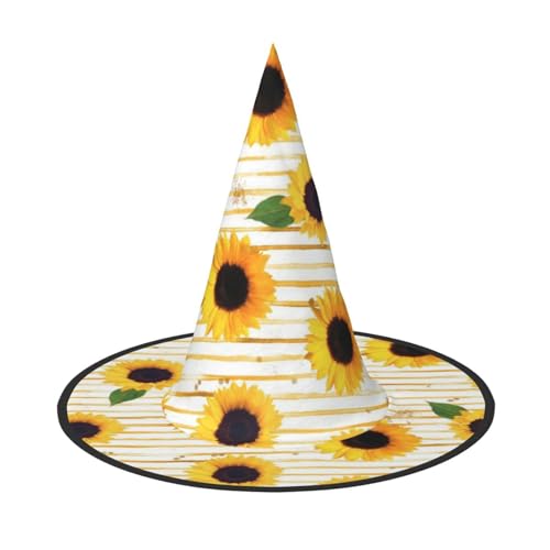 BJNGHKLN Halloween-Hexenhut mit Sonnenblumenmuster, für Damen, Partyhut für Halloween, Feste, Cosplay, Kostüm, Ensemble BJNGHKLN Halloween-Hexenhut mit Sonnenblumenmuster, für Damen, Partyhut für Halloween, Feste, Cosplay, Kostüm, Ensemble von BJNGHKLN