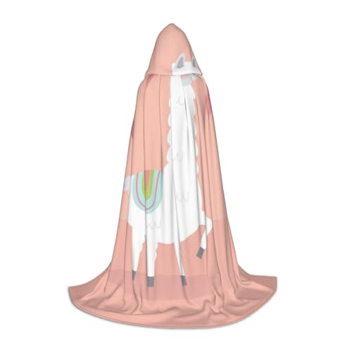 BJNGHKLN Halloween-Umhang mit Kapuze, bodenlang, Alpaka-Druck, langer Kapuzenumhang für Teenager BJNGHKLN Halloween-Umhang mit Kapuze, bodenlang, Alpaka-Druck, langer Kapuzenumhang für Teenager von BJNGHKLN