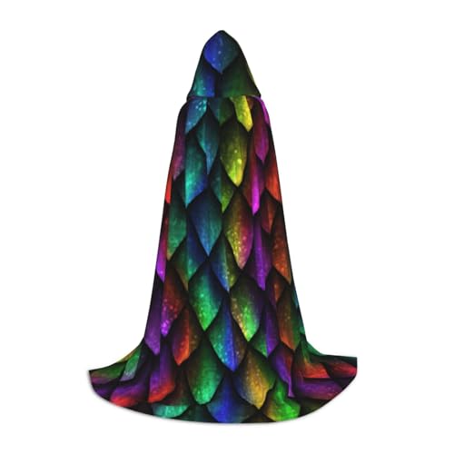 BJNGHKLN Halloween-Umhang mit Kapuze, bodenlang, Drachen-Schuppen-Druck, langer Kapuzenumhang für Teenager BJNGHKLN Halloween-Umhang mit Kapuze, bodenlang, Drachen-Schuppen-Druck, langer Kapuzenumhang für Teenager von BJNGHKLN