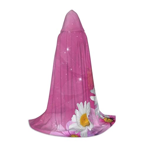 BJNGHKLN Halloween-Umhang mit Kapuze, bodenlang, Gänseblümchen-Druck, langer Kapuzenumhang für Teenager BJNGHKLN Halloween-Umhang mit Kapuze, bodenlang, Gänseblümchen-Druck, langer Kapuzenumhang für Teenager von BJNGHKLN