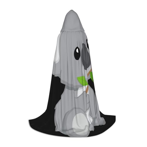 BJNGHKLN Halloween-Umhang mit Kapuze, bodenlang, Koala-Essblatt-Druck, langer Kapuzenumhang für Teenager BJNGHKLN Halloween-Umhang mit Kapuze, bodenlang, Koala-Essblatt-Druck, langer Kapuzenumhang für Teenager von BJNGHKLN