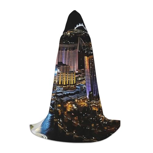 BJNGHKLN Halloween-Umhang mit Kapuze, bodenlang, Las Vegas, Nachtsicht, Druck, langer Kapuzenumhang für Teenager BJNGHKLN Halloween-Umhang mit Kapuze, bodenlang, Las Vegas, Nachtsicht, Druck, langer Kapuzenumhang für Teenager von BJNGHKLN